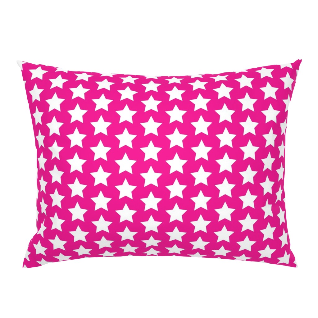 white stars on magenta