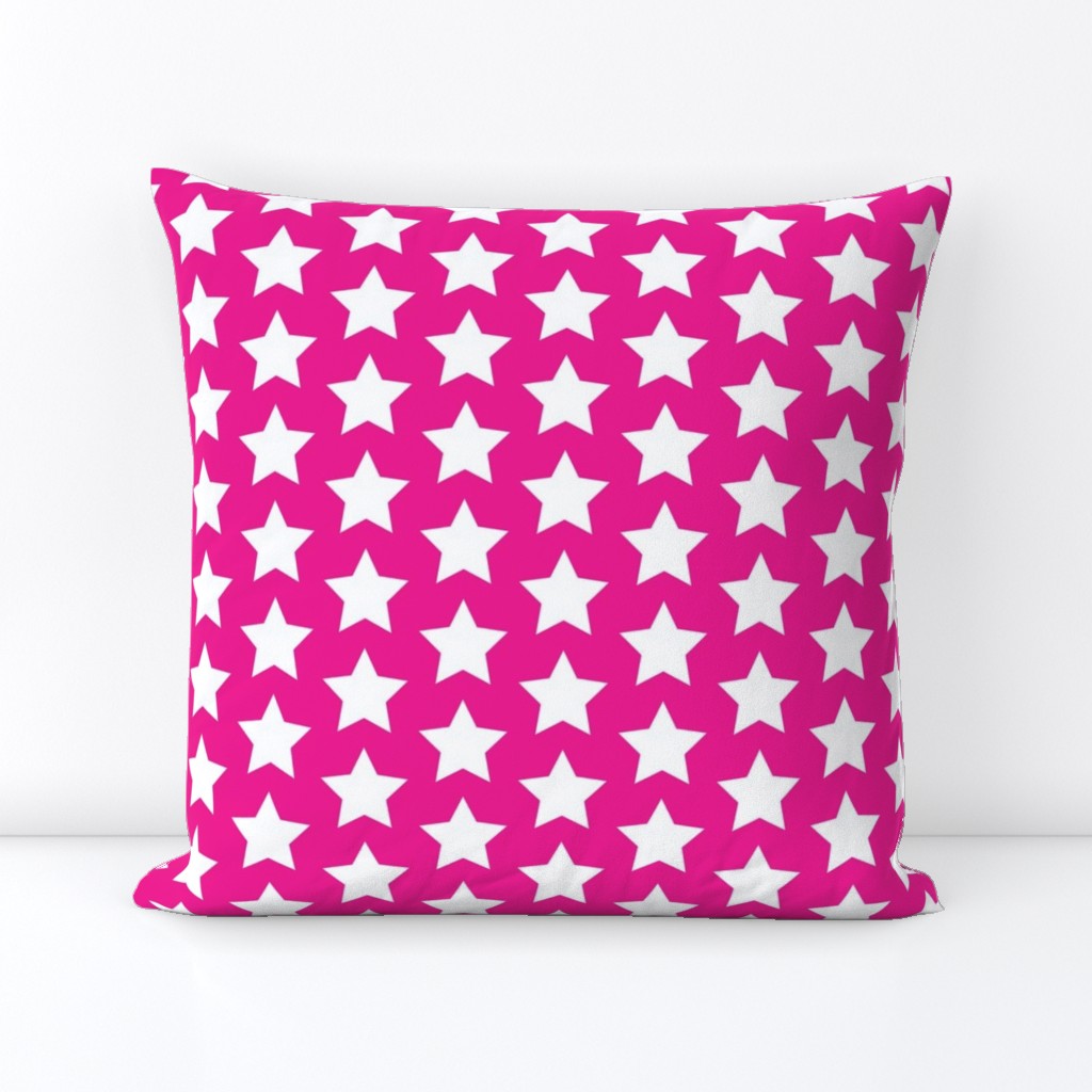 white stars on magenta