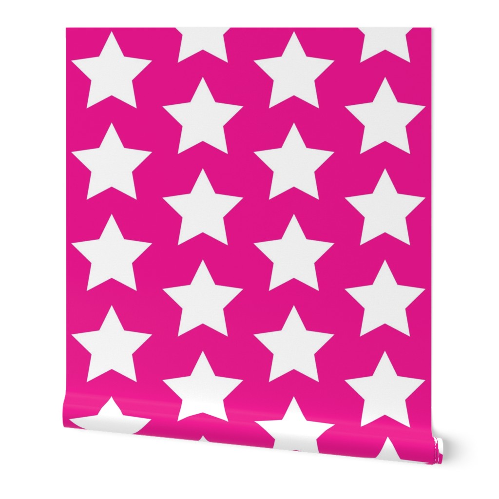 white stars on magenta