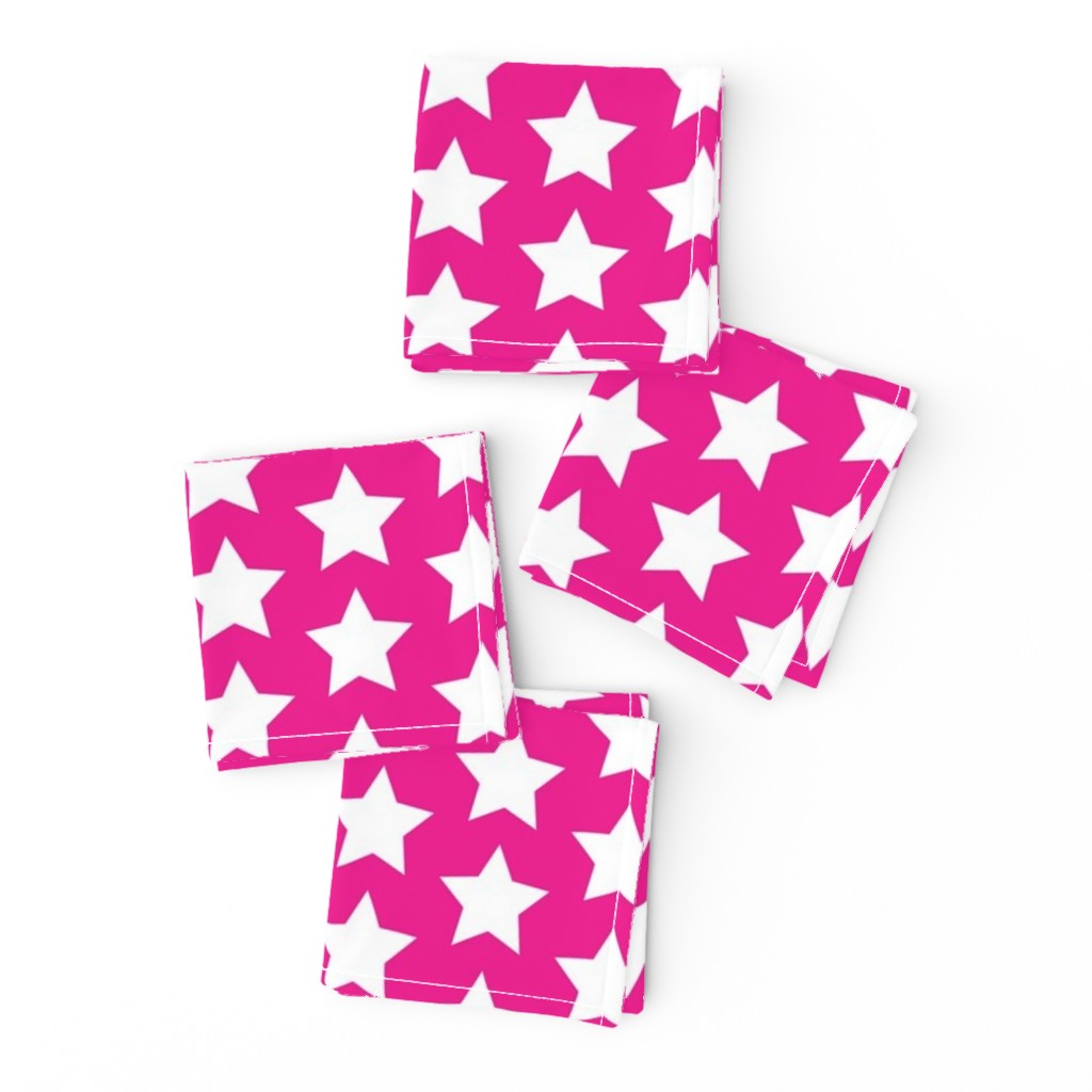 white stars on magenta