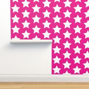 white stars on magenta