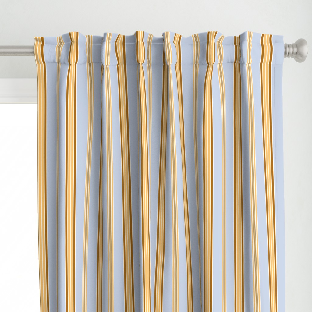 Gold and Blue Ticking stripe