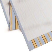 Gold and Blue Ticking stripe