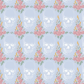 Floral Framed Skulls