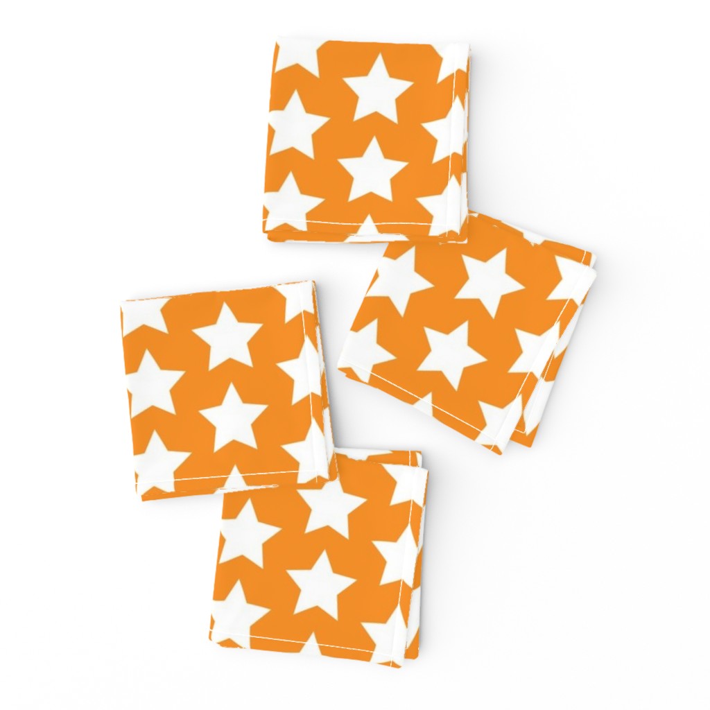 white stars on orange