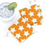 white stars on orange