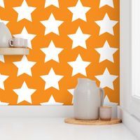 white stars on orange