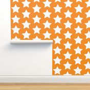 white stars on orange