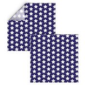 white stars on navy