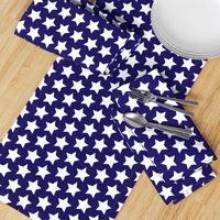 white stars on navy