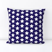 white stars on navy