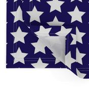 white stars on navy