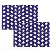 white stars on navy