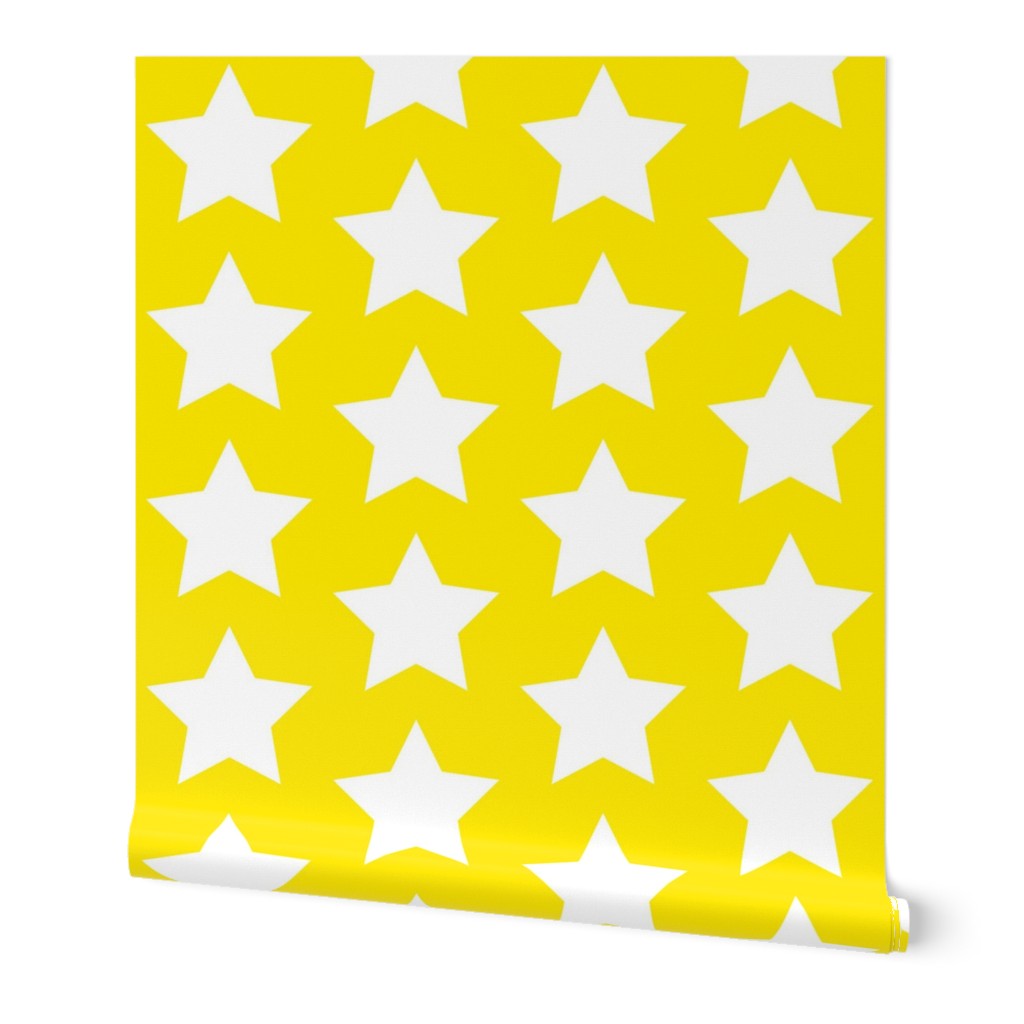 white stars on yellow