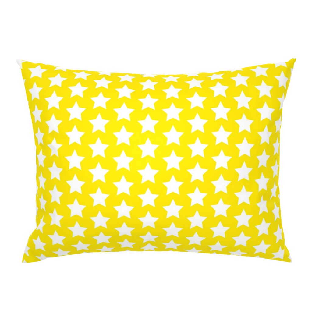 white stars on yellow