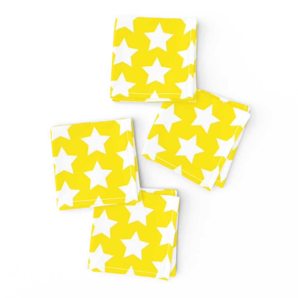 white stars on yellow