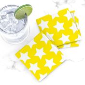 white stars on yellow