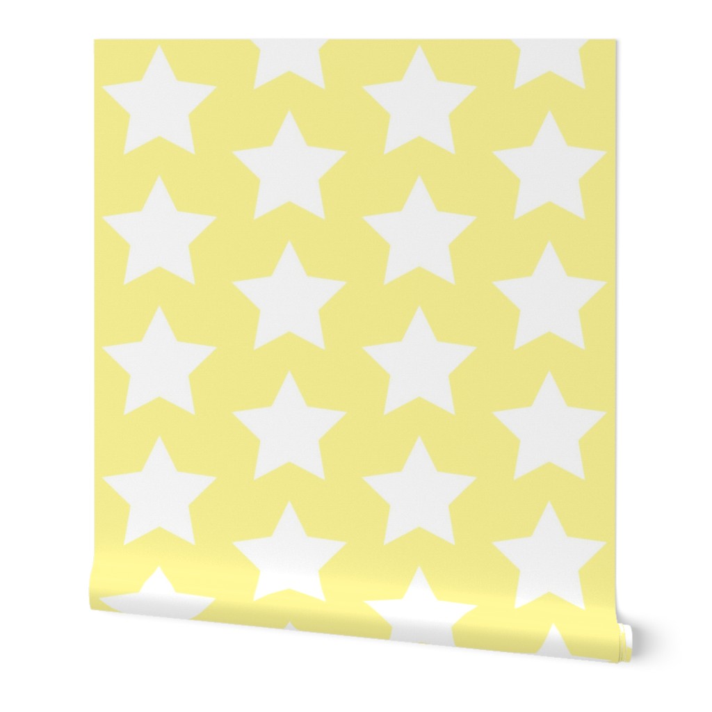white star on pastel yellow