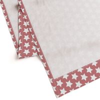 white stars on dusty rose