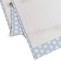 white stars on light blue 