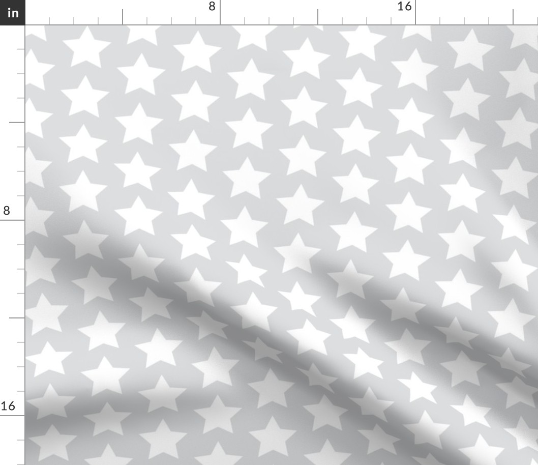 white stars on light gray