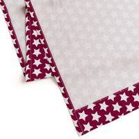 white stars on maroon