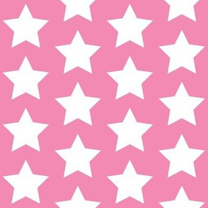 white stars on pink