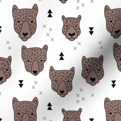 Geometric safari leopard cute woodland animals forest fall