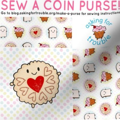 Jammie Dodger Coin Purse - Cut & Sew Pattern