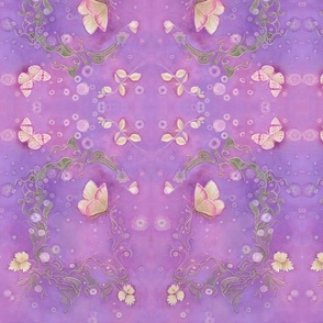 Butterfly Scrolls in Orchid Purple