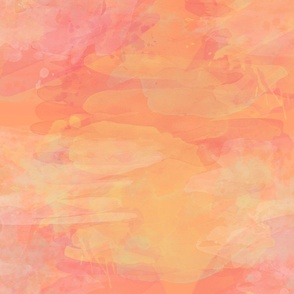 Coral Sunset Watercolor Paint Effect