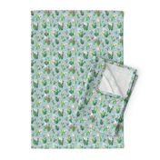 Trendy Prickly Pear Cactus in blue