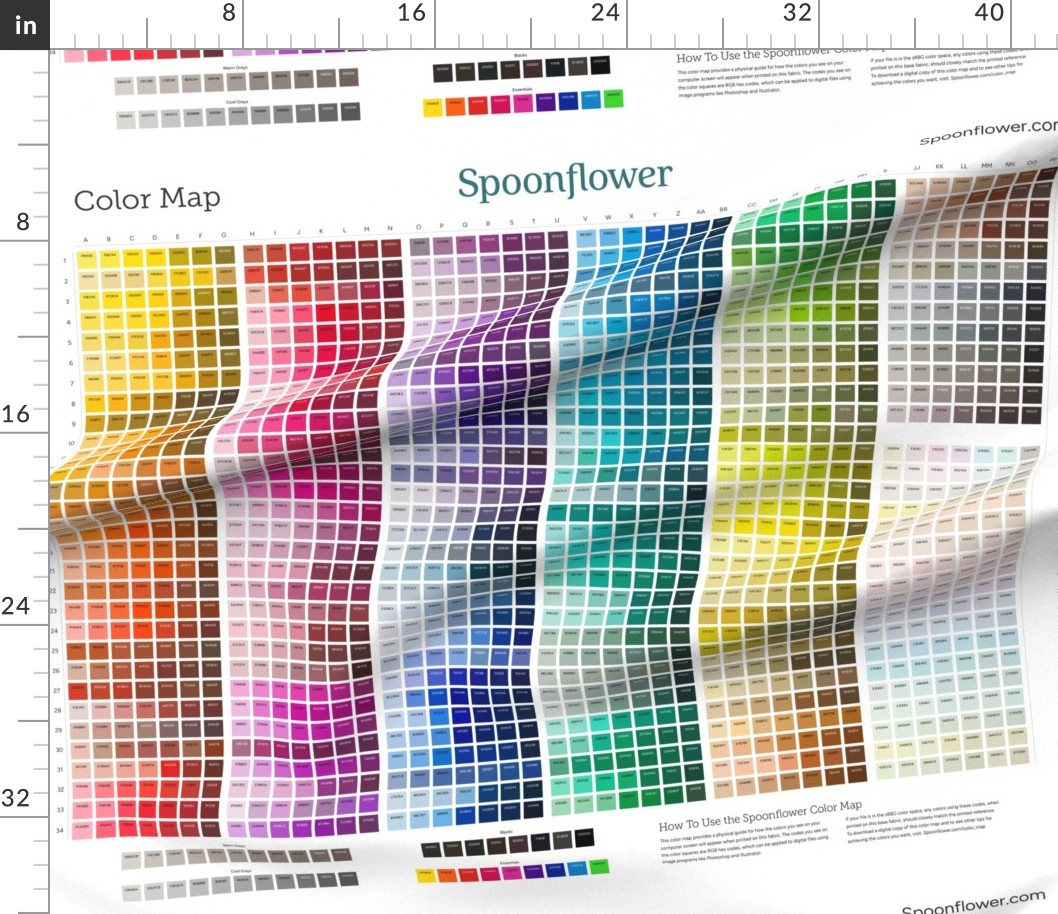 Spoonflower Color Map Fabric