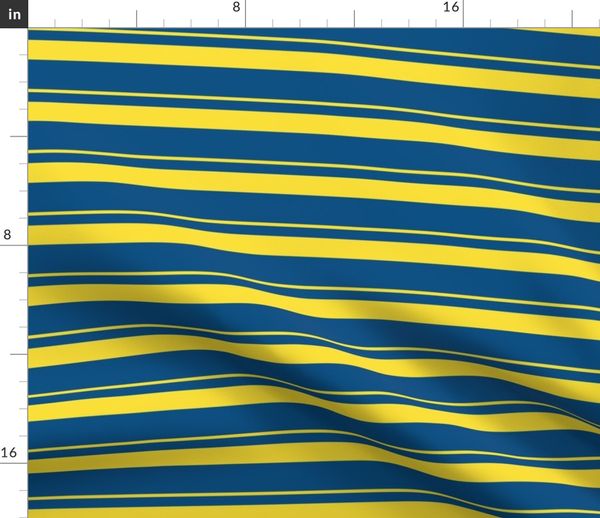 blue with yellow stripes