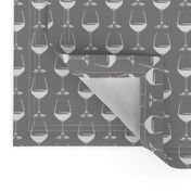 Wine Glass on Gray - Small (2")