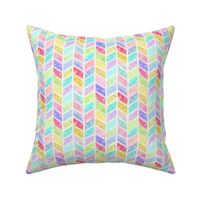 Rainbow Smudgy Patchwork Chevron