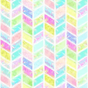 Rainbow Smudgy Patchwork Chevron 2