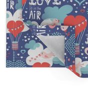 Love Is In The Air - Valentine's Day Hearts and Birds 