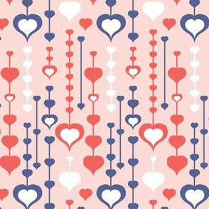 Falling In Love - Valentine's Day Hearts Pink 