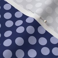 Polka Dotty in blue violet on ink