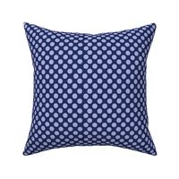 Polka Dotty in blue violet on ink