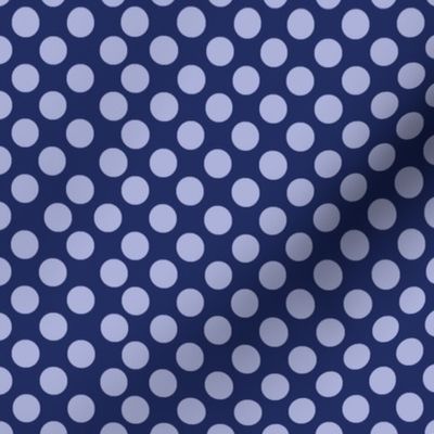 Polka Dotty in blue violet on ink