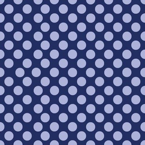 Polka Dotty in blue violet on ink