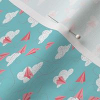 *UPDATED* Air Mail: Pink paper airplanes in a blue sky. *UPDATED* 