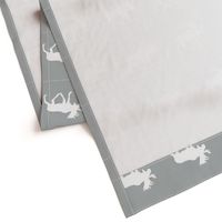 6.75x6.5" Moose on grey - with cut lines