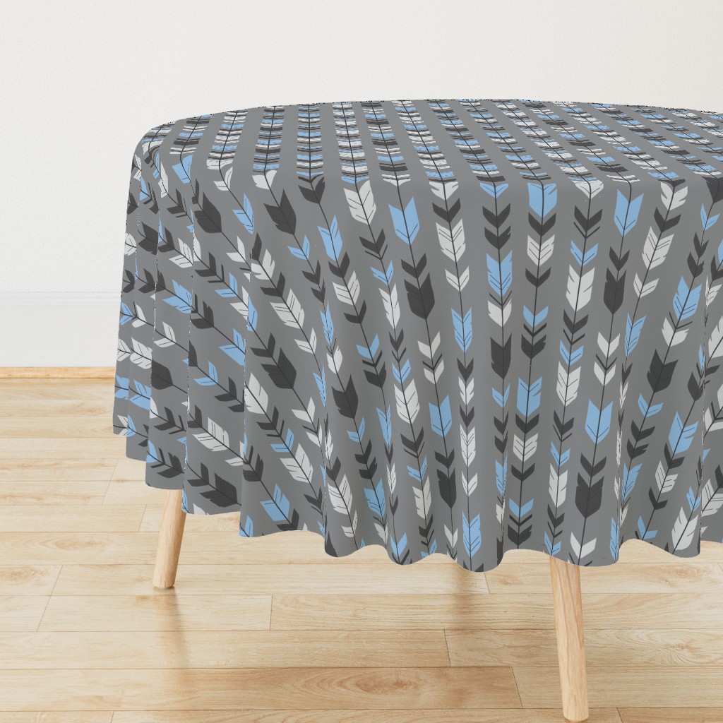 Arrow Feathers-blue/grey - baby boy