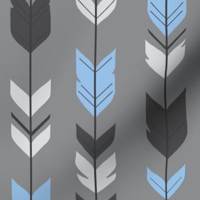 Arrow Feathers-blue/grey - baby boy