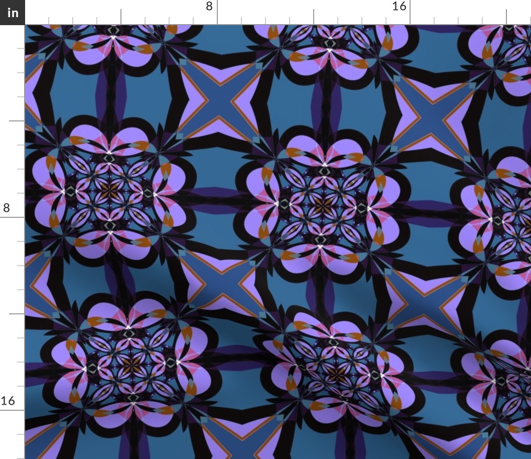 Purple and Slate Kaleidoscope