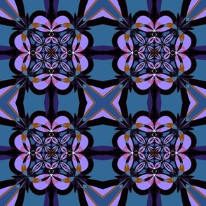 Purple and Slate Kaleidoscope small