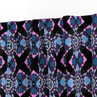  Pink and Blue Kaleidoscope Quatrefoil Large